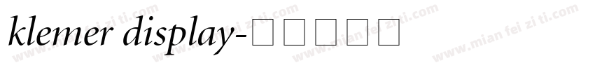 klemer display字体转换